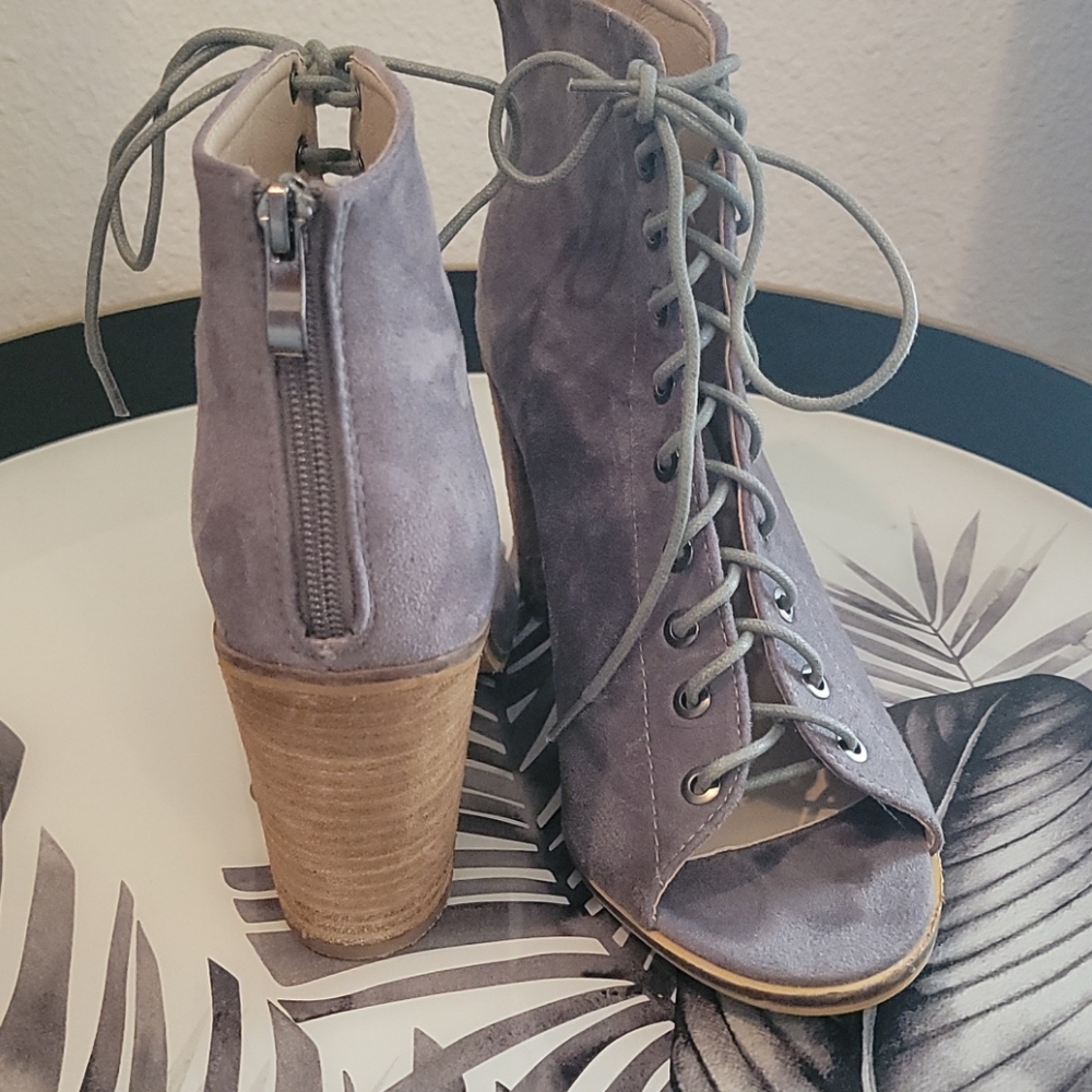 Catherine Malandrino Peep Toe Zip Bootie